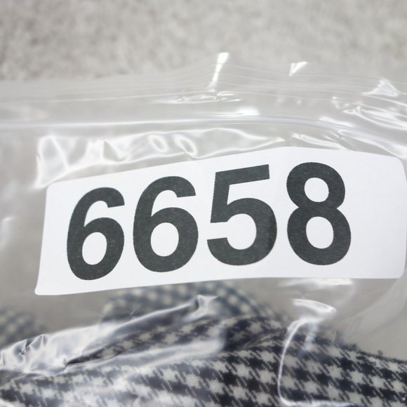 Anne Taylor Factory Pants Women's 6 Petite Black Checkered Stretch Curvy Chino - Picture 10 of 10